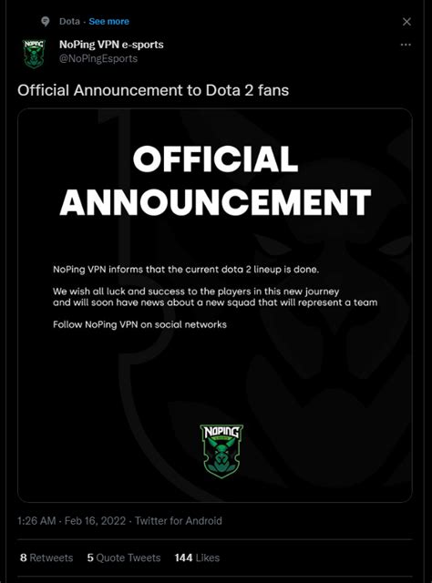 An Official Announcement from Dota 2 .